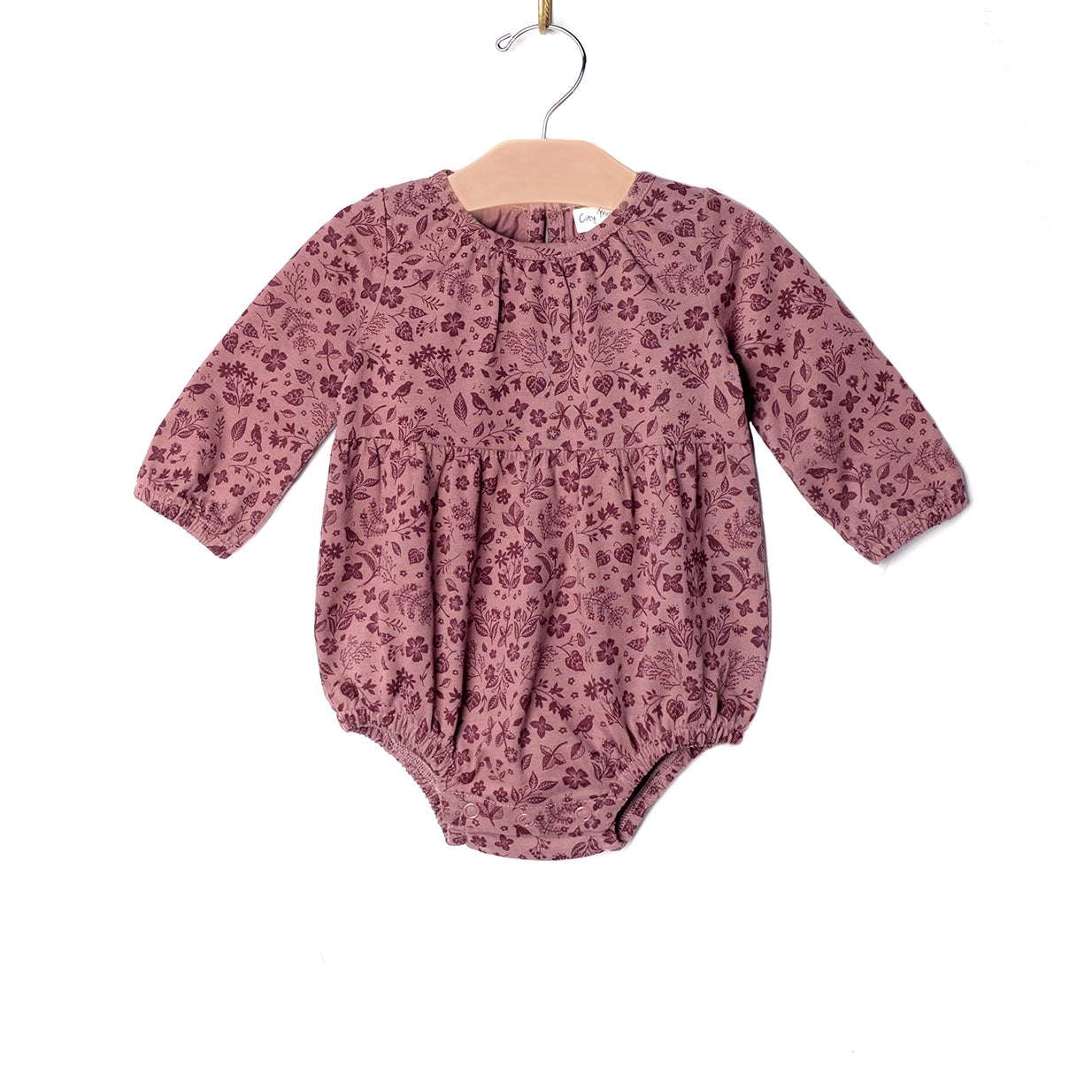 City Mouse infant girl long sleeve shortie romper