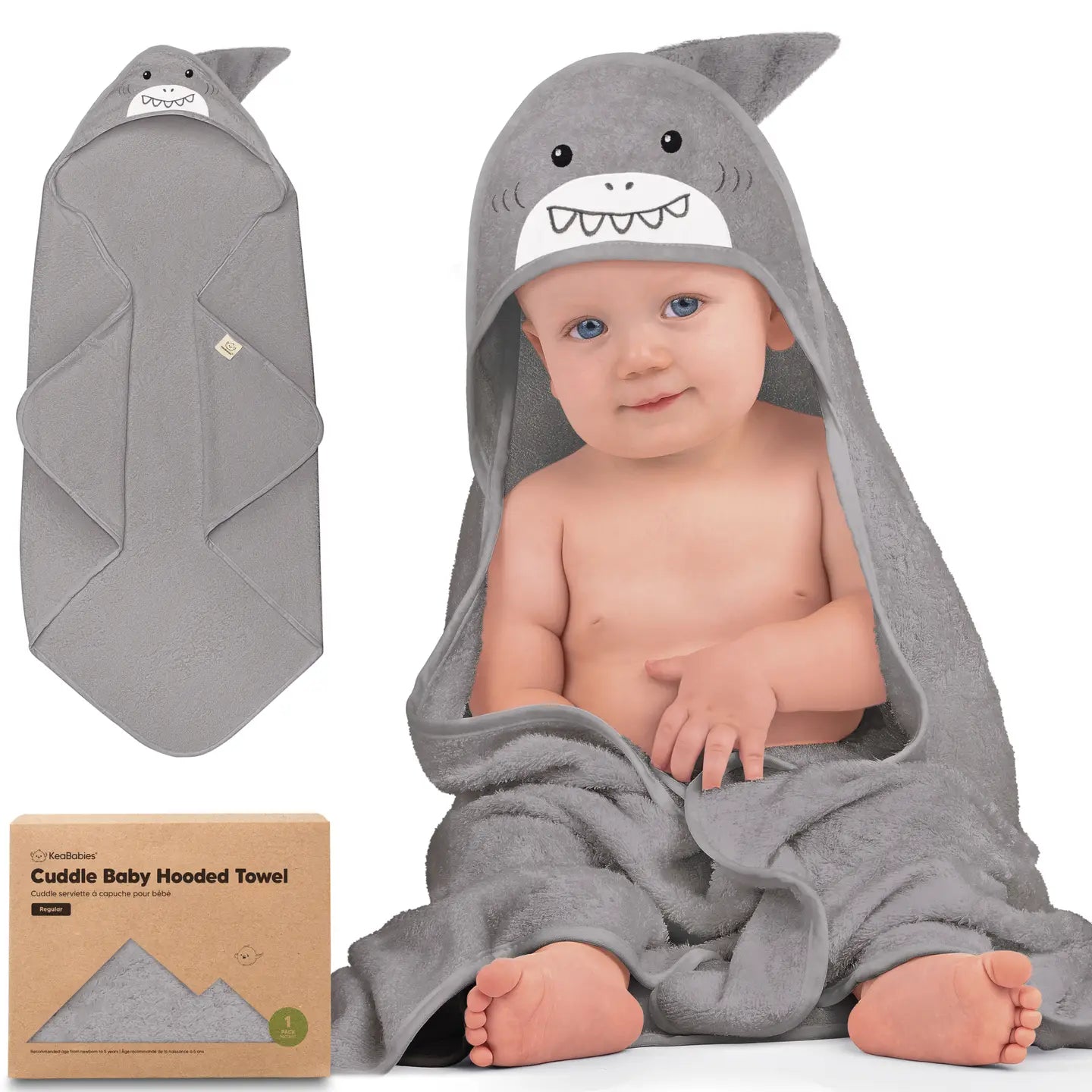 KeaBabies infant & toddler hooded towel