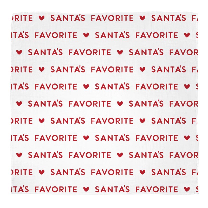 Stephan Baby holiday swaddle with plush rattle