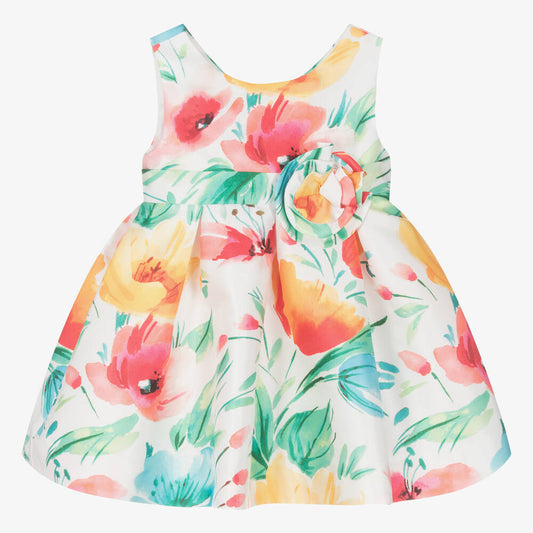 Abel & Lula infant girl print mikado dress