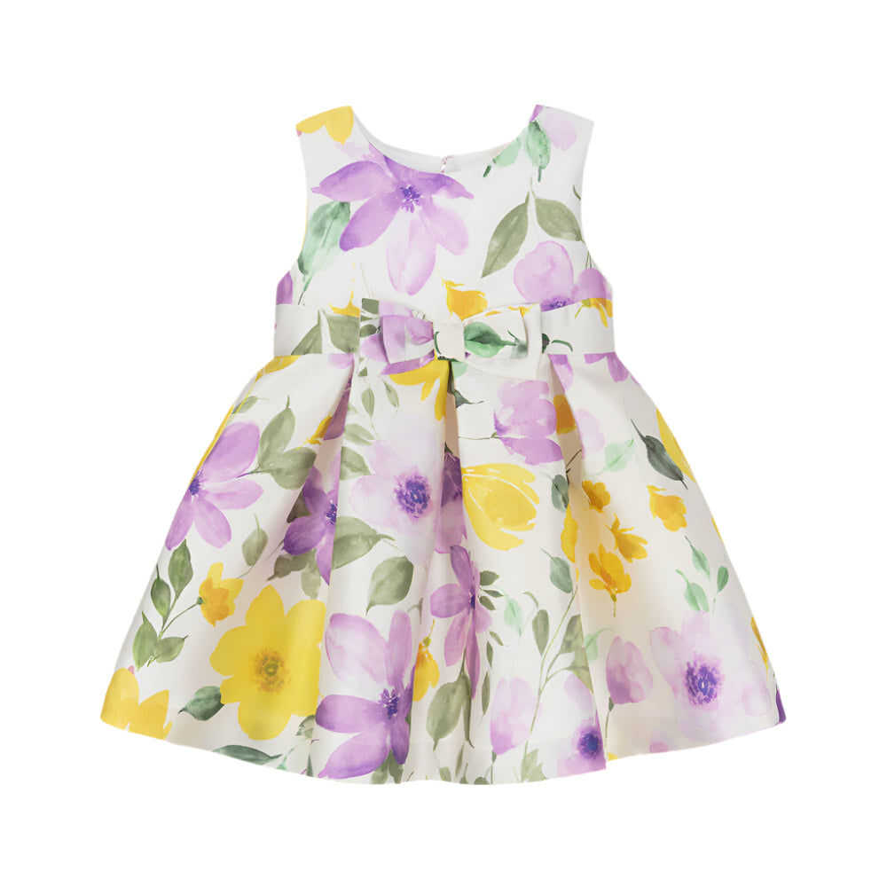 Abel & Lula infant girl stamp mikado dress