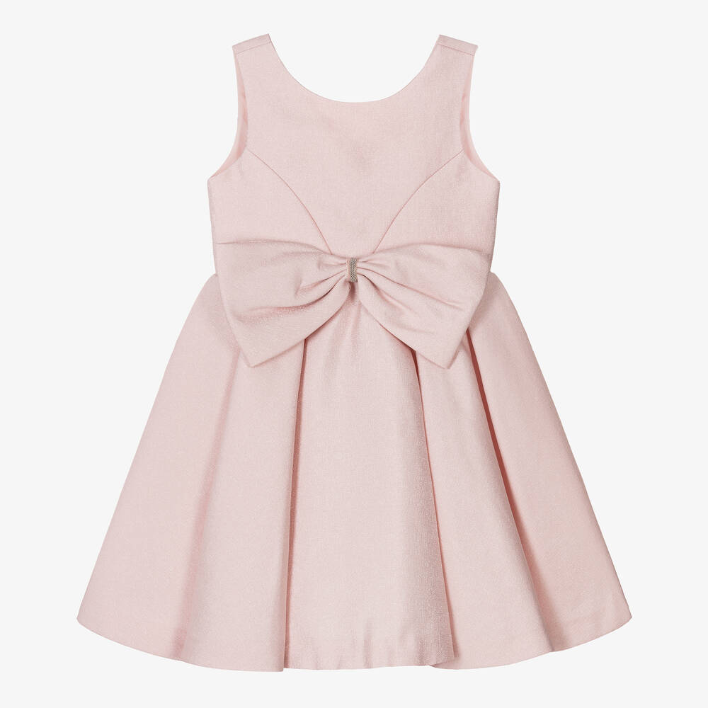 Abel & Lula girls pink bow dress