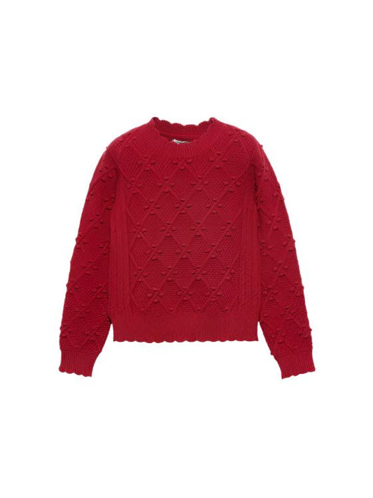 Abel & Lula girls printed stitch sweater