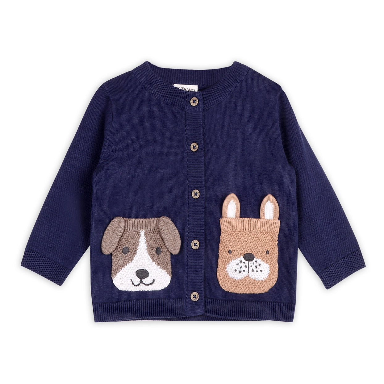 Viverano Organics infant dog pocket embroidered sweater