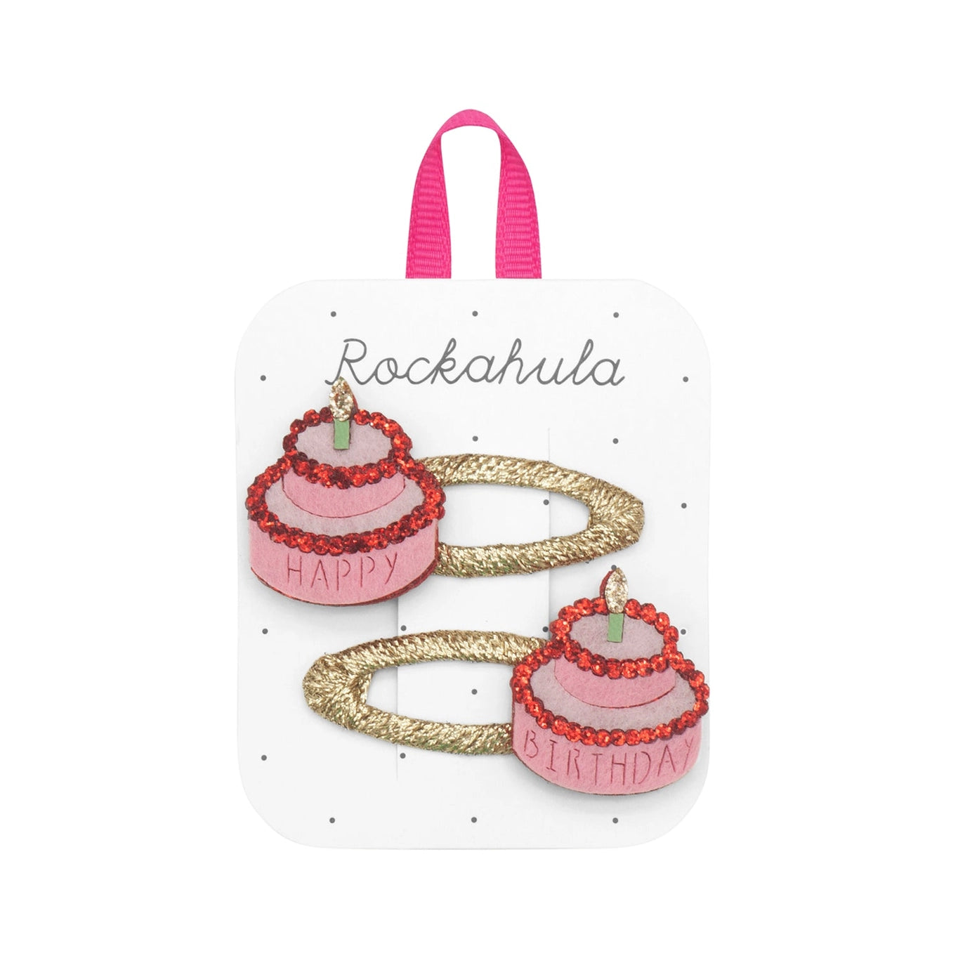 Rockahula birthday glitter clips