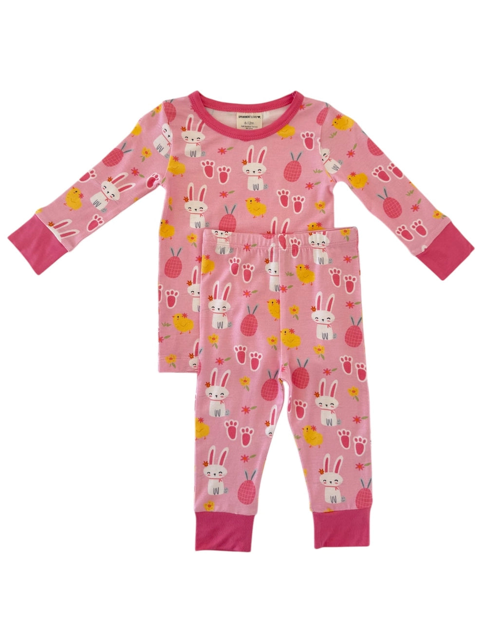 SpearmintLOVE kids easter bunny print pajamas