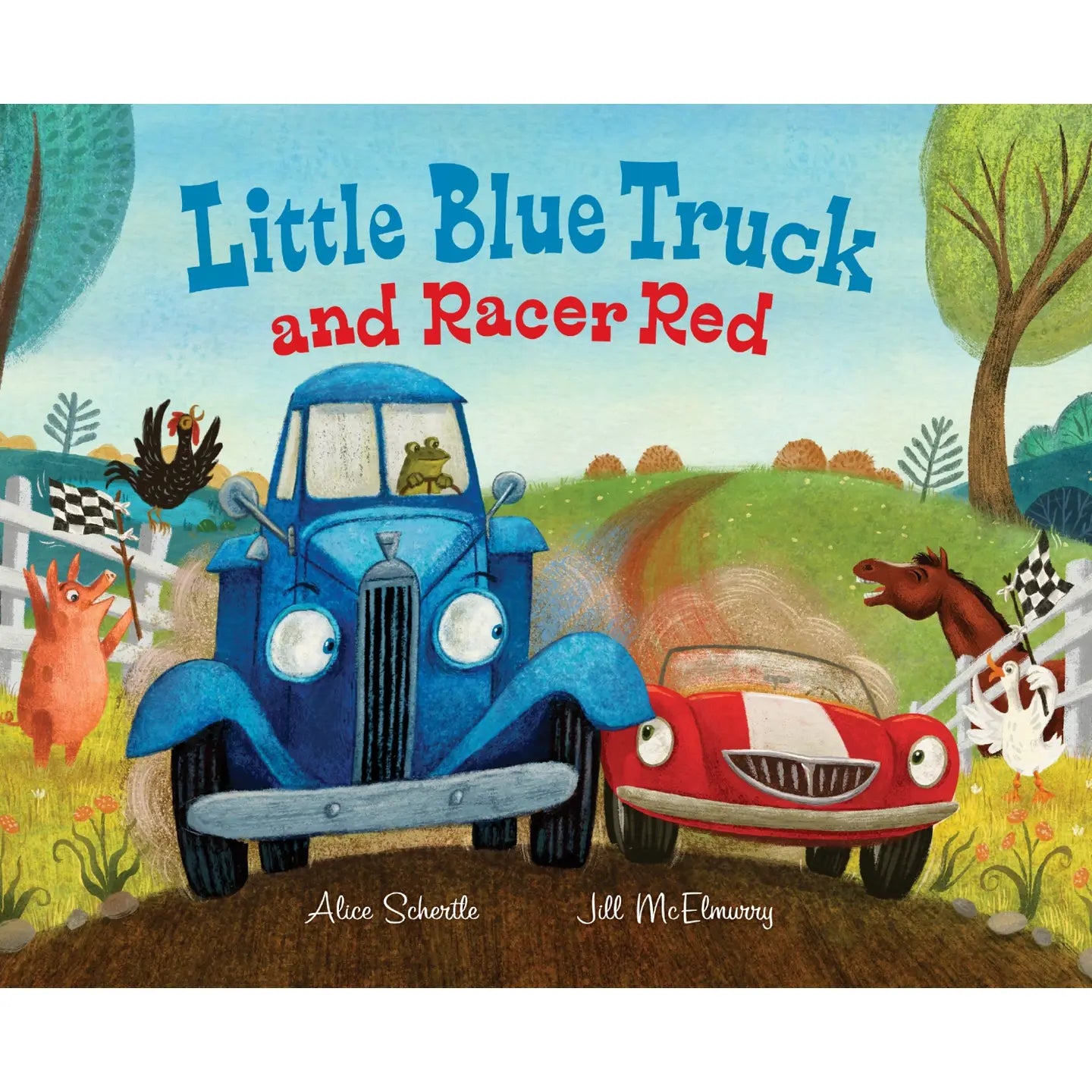 Little Blue Truck and Racer Red hardcover book
