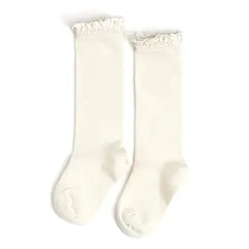 Little Stocking Co. lace top knee high socks