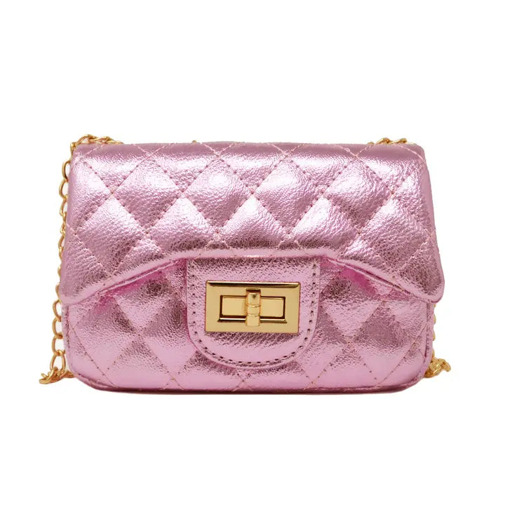 Tiny Treats metallic classic mini purse