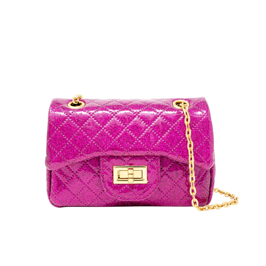 Tiny Treats classic quilted sparkle mini purse