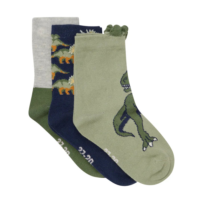 Minymo 3-pack dino socks