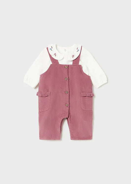 Mayoral infant girl overalls set