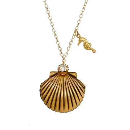 Bottleblond memaid locket necklace