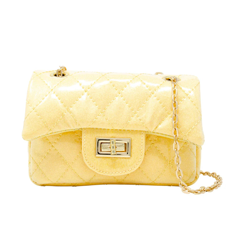 Tiny Treats classic quilted sparkle mini purse