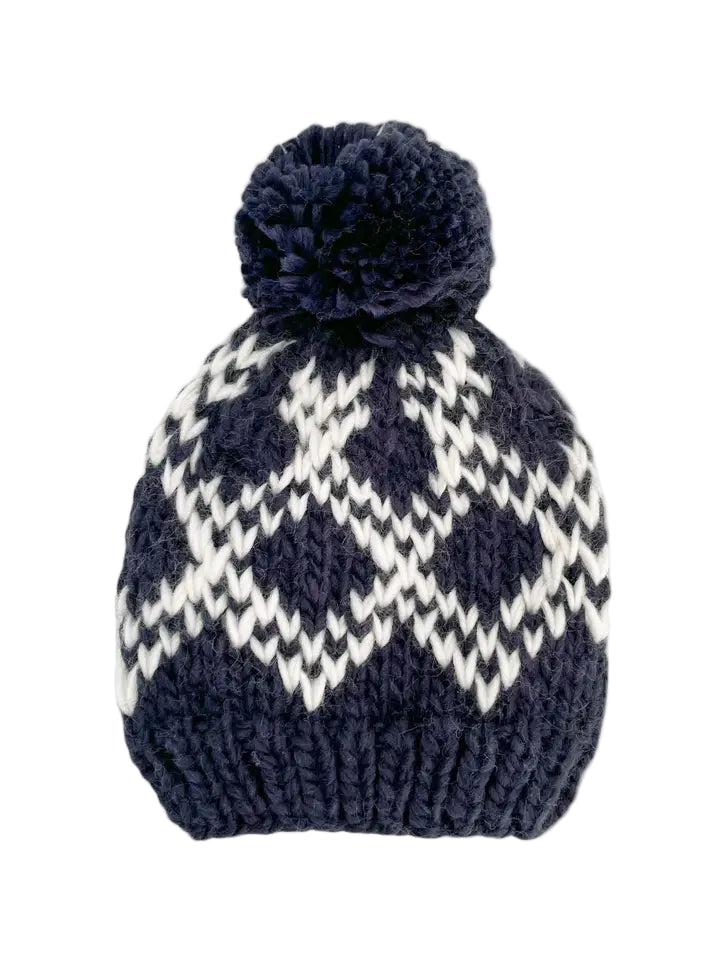 The Blueberry Hill diamond faire isle hat