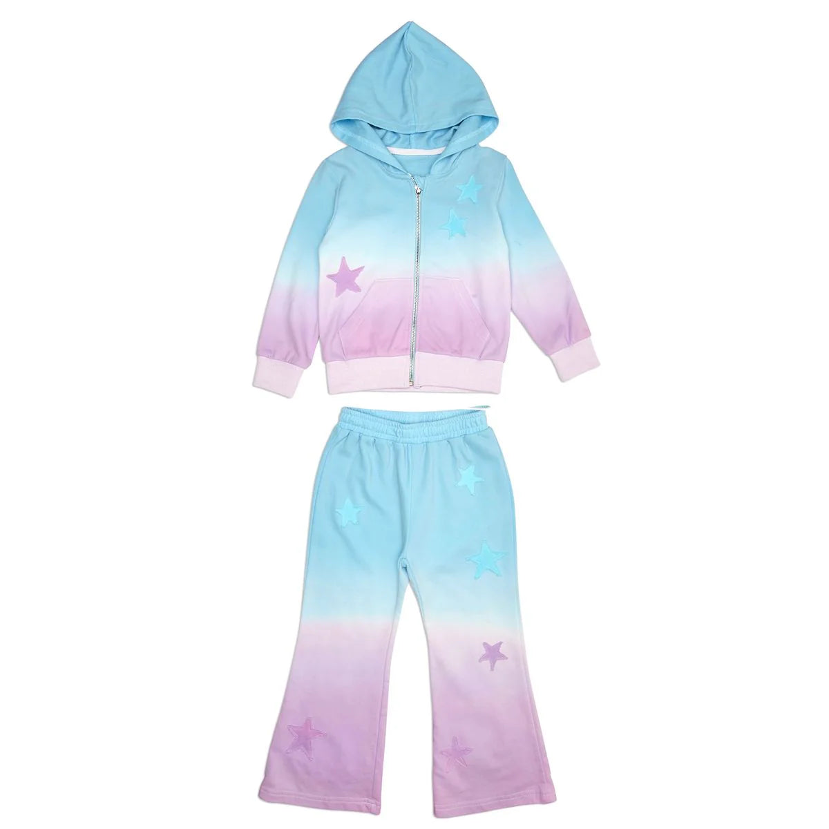 Mini Dreamers girls brynn ombre stars hoodie & sweatpants set