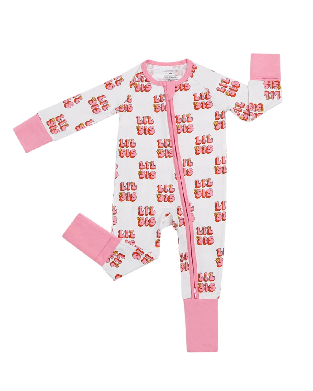 Lucky Panda Kids infant girl lil sis romper