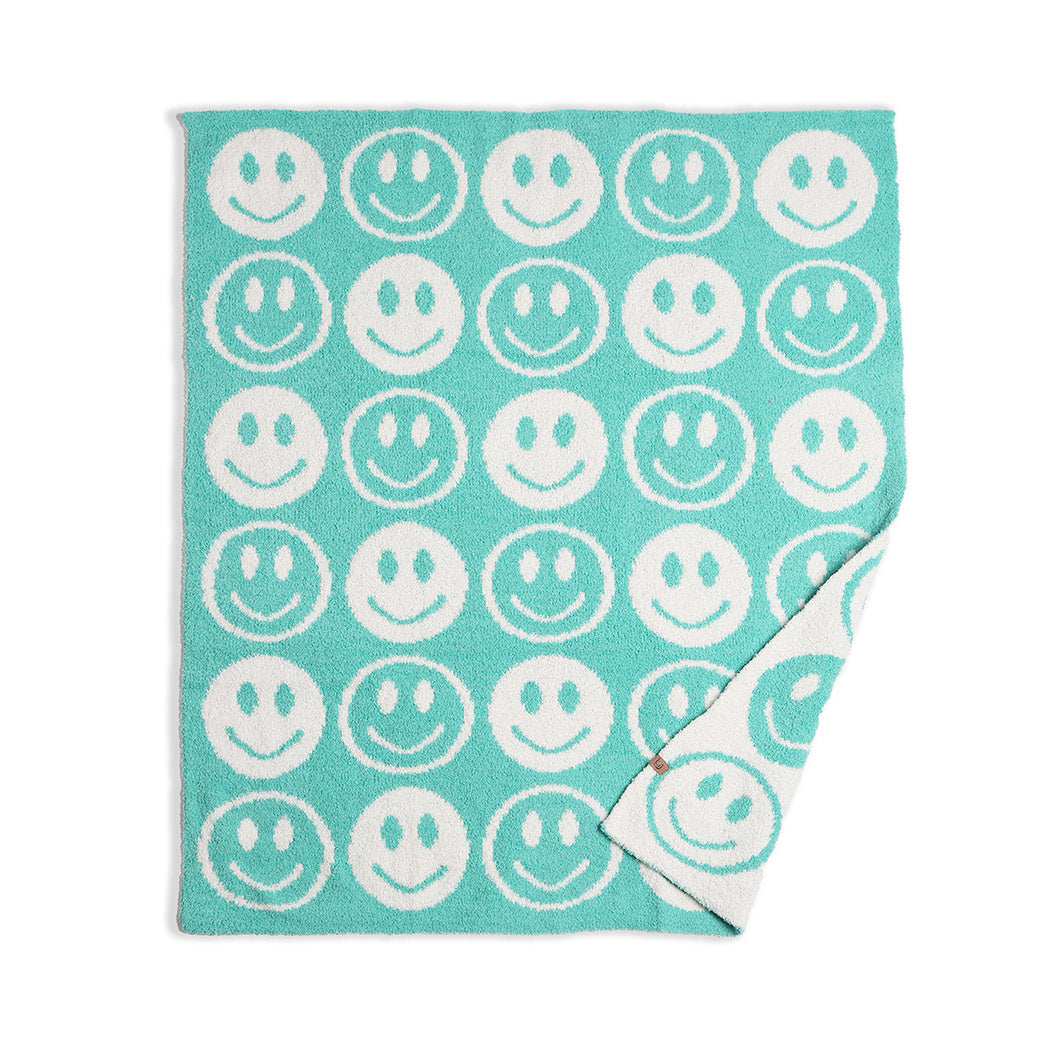 Fashion City happy face kids throw blanket