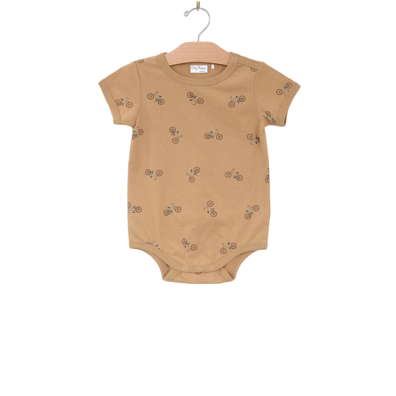 City Mouse infant bikes print bodysuit