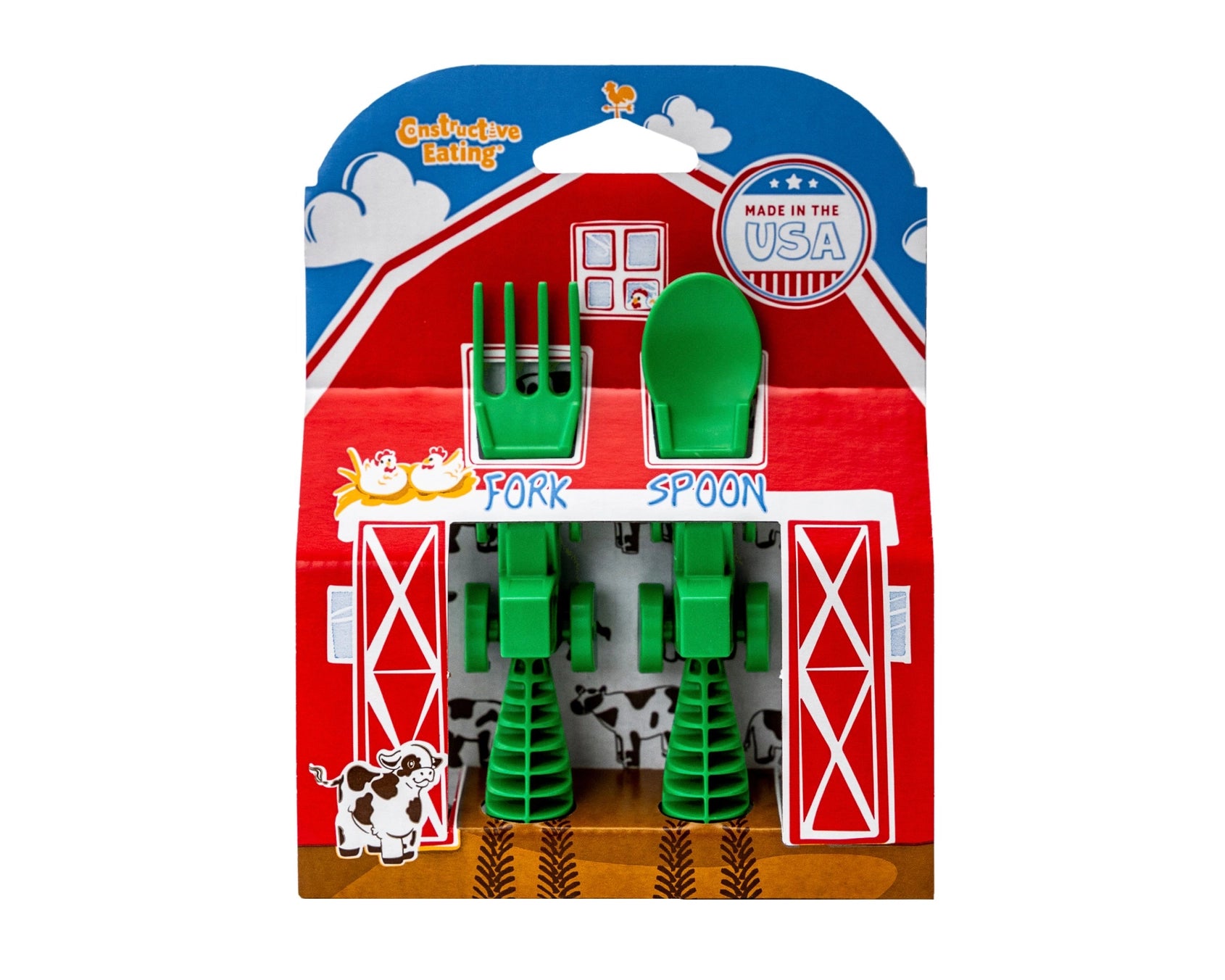 Constructive Eating set of 2 tractor utensils
