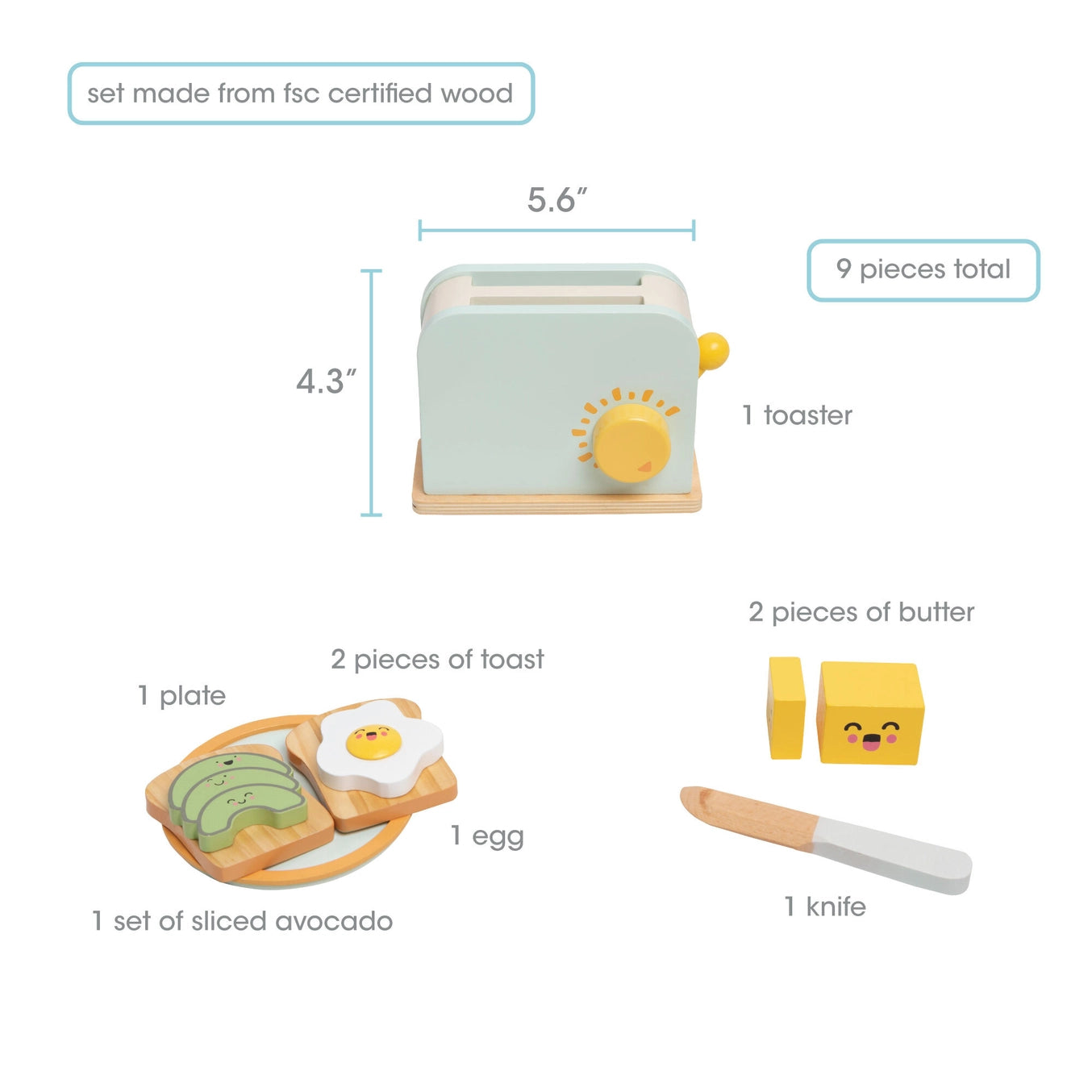 Pearhead brunch time toaster play set