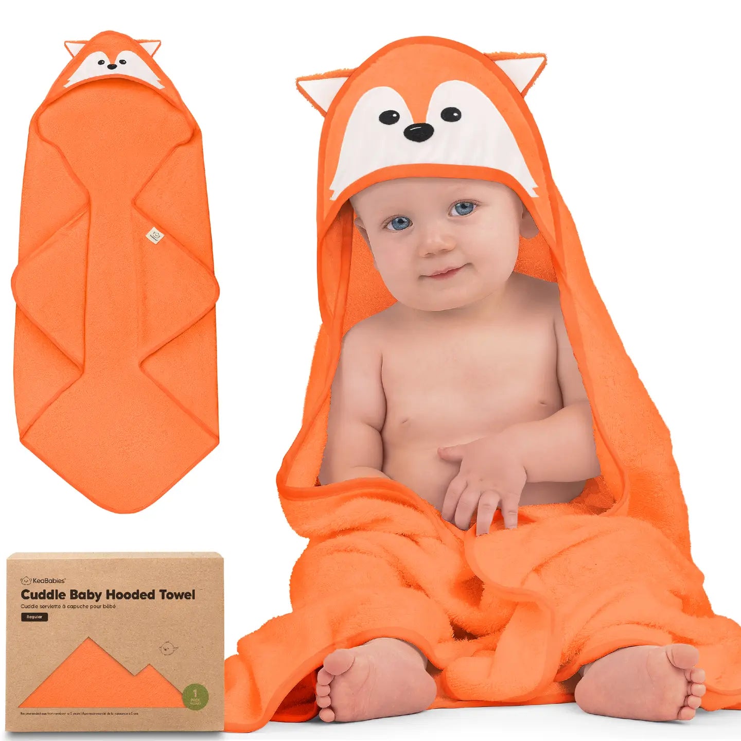 KeaBabies infant & toddler hooded towel