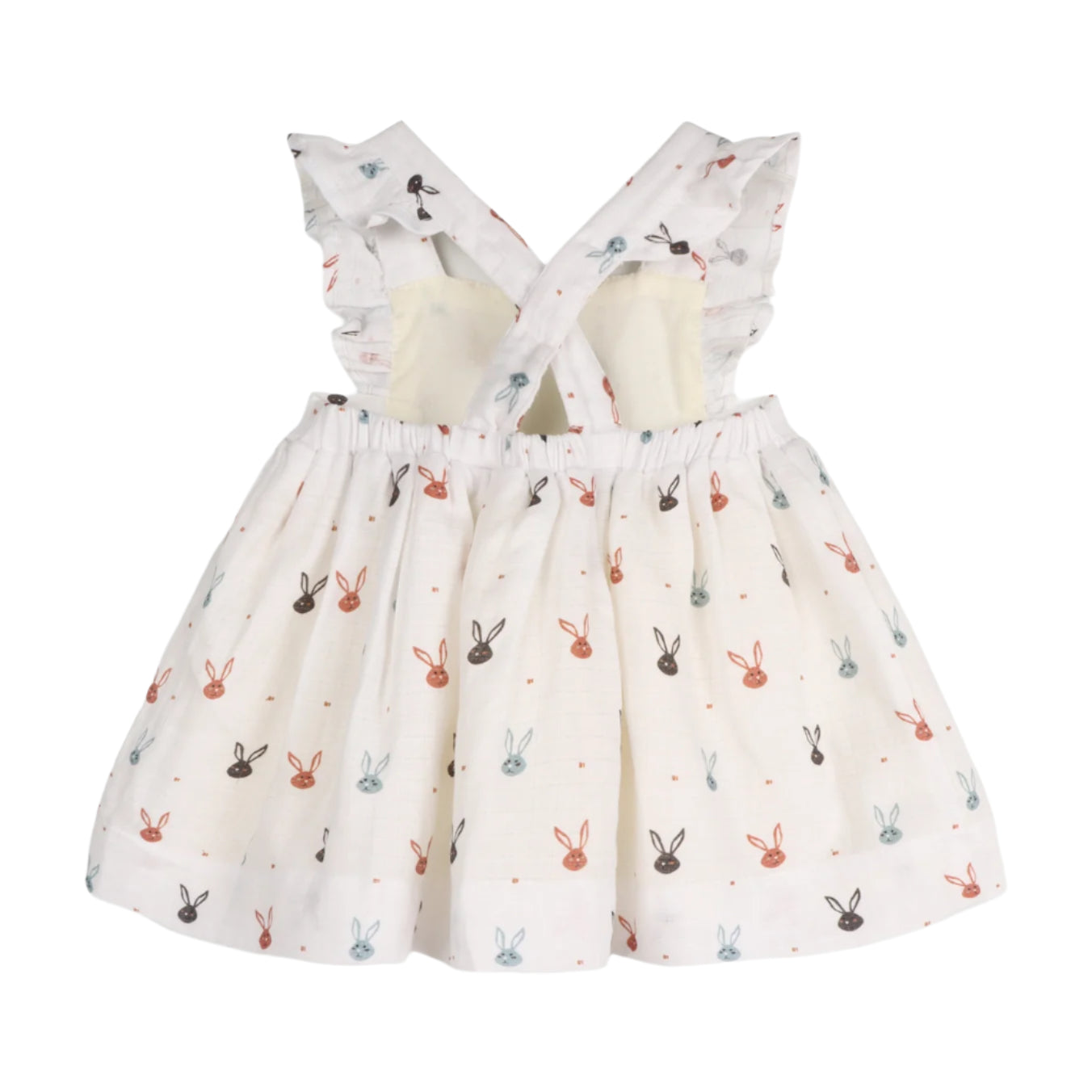 Viverano Organics infant girl mini bunnies dress + bloomer set