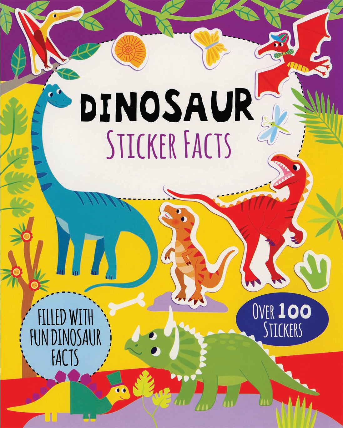 Dinosaur sticker facts book