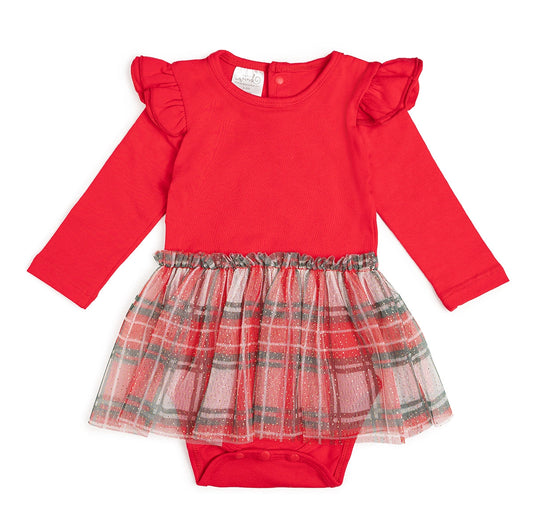 Sweet Wink infant girl Christmas plaid tutu dress