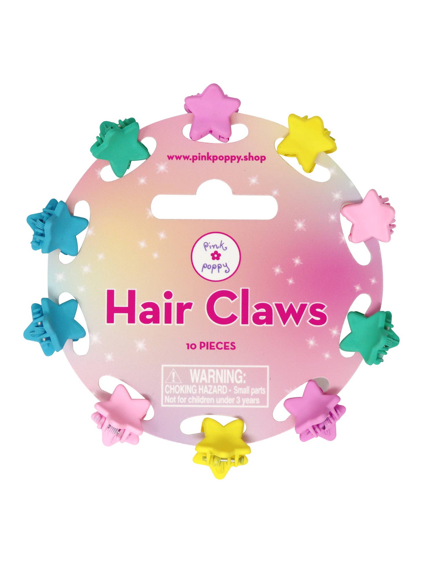 Pink Poppy hair claws set