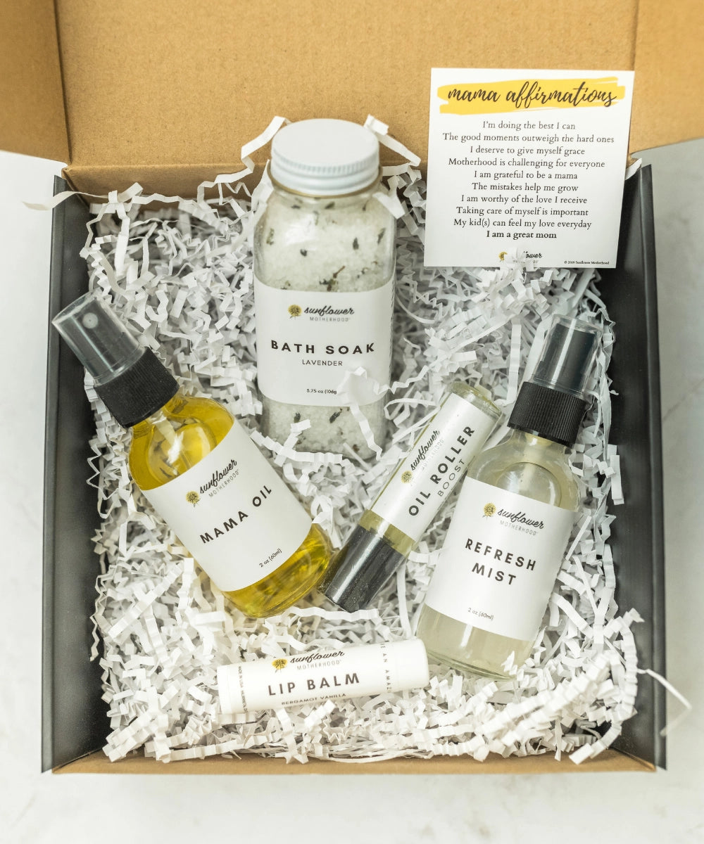 Sunflower Motherhood spa kit gift box