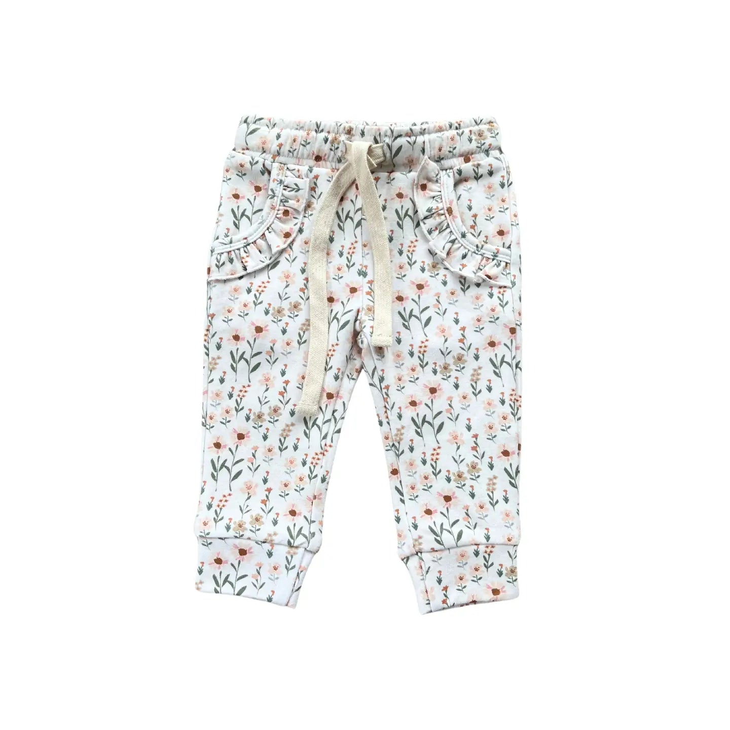 Babysprouts infant & girls ruffle joggers