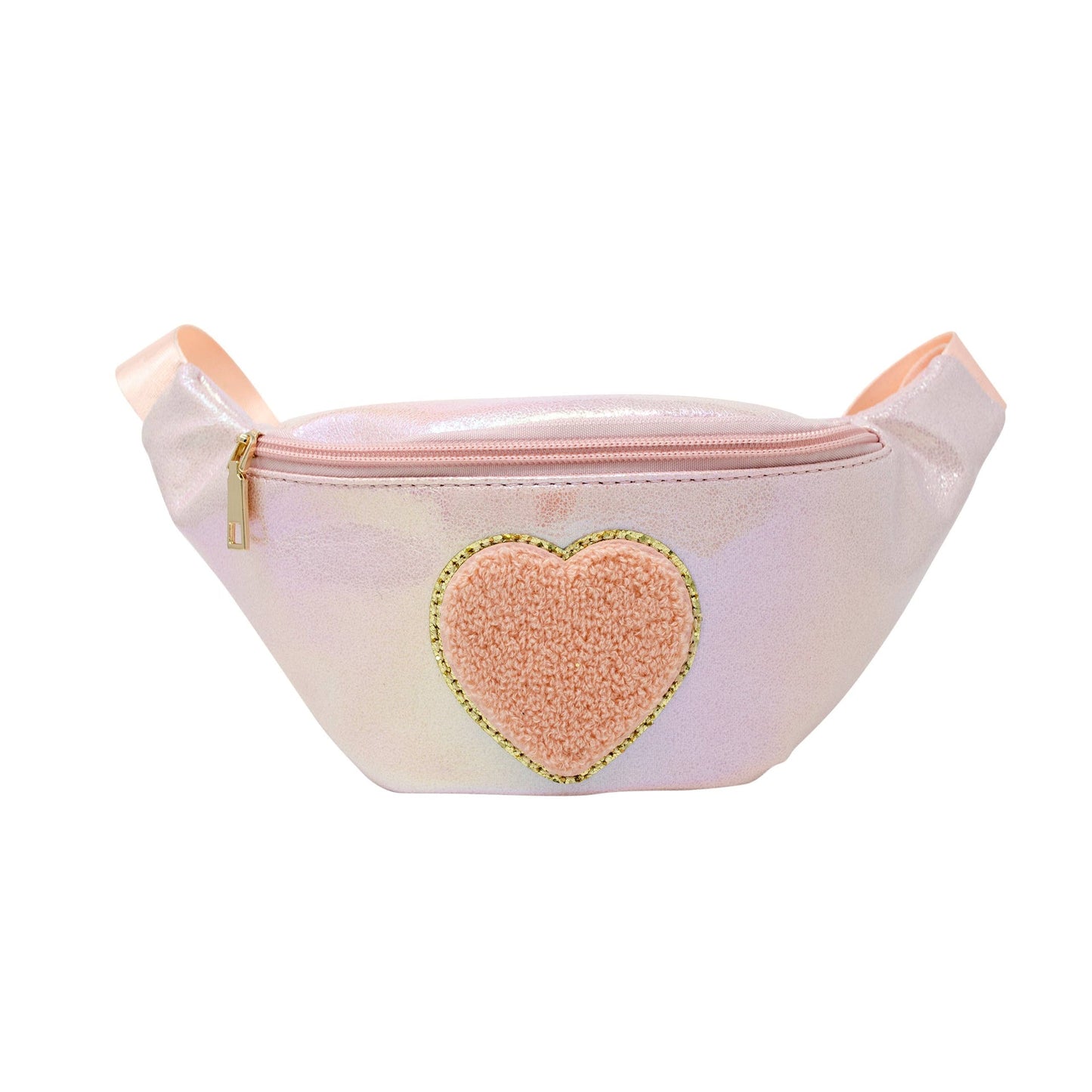 Tiny Treats shiny heart patch sling bag