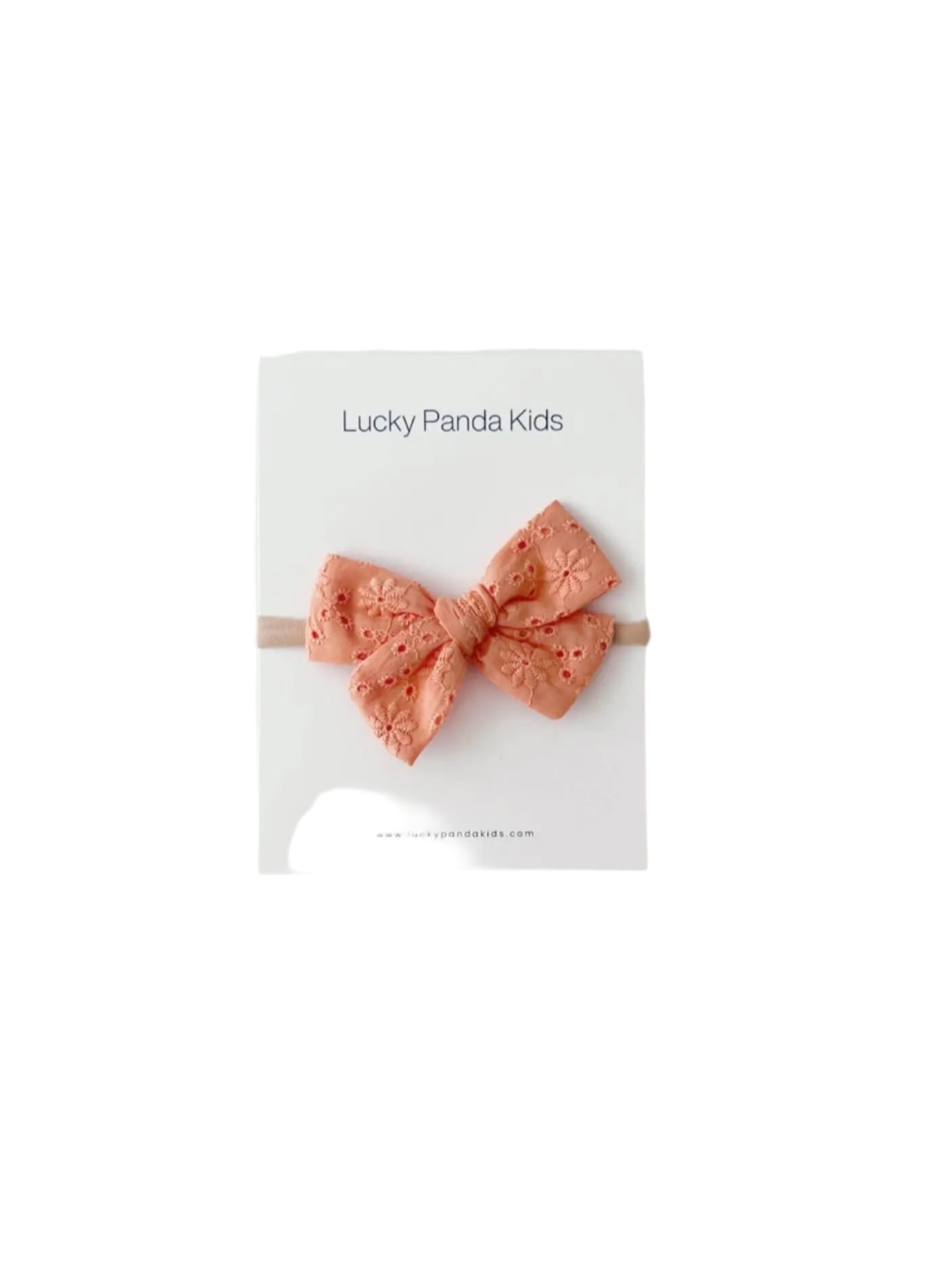 Lucky Panda Kids eyelet bow headband
