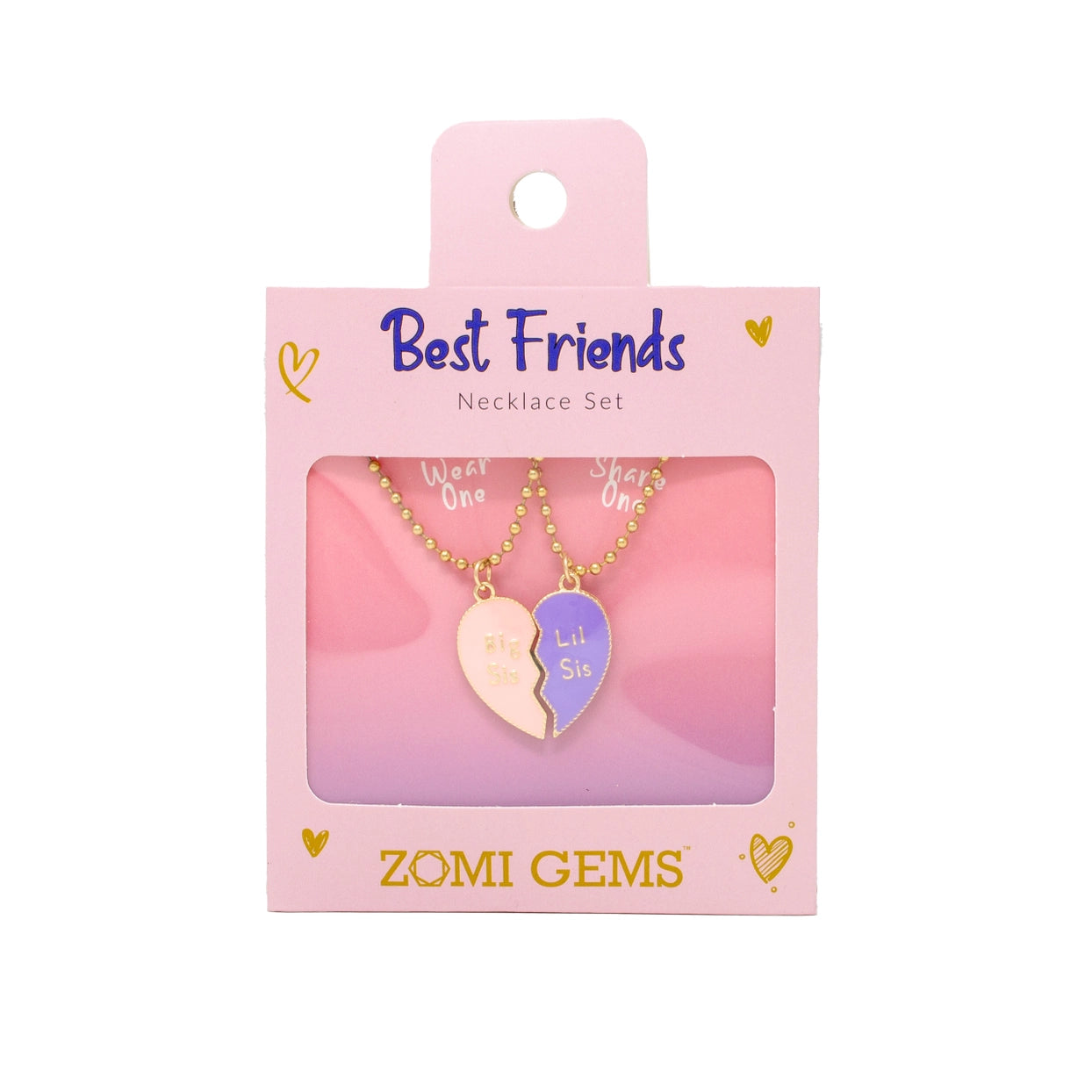 Tiny Treats big sis, lil sis magnetic necklace set