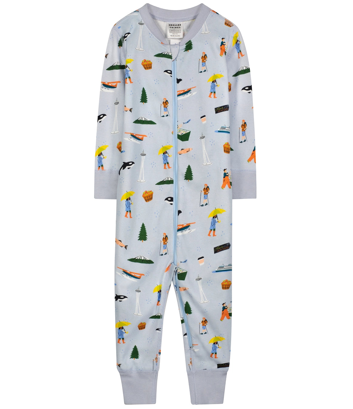 Smaller Things infant good night seattle romper