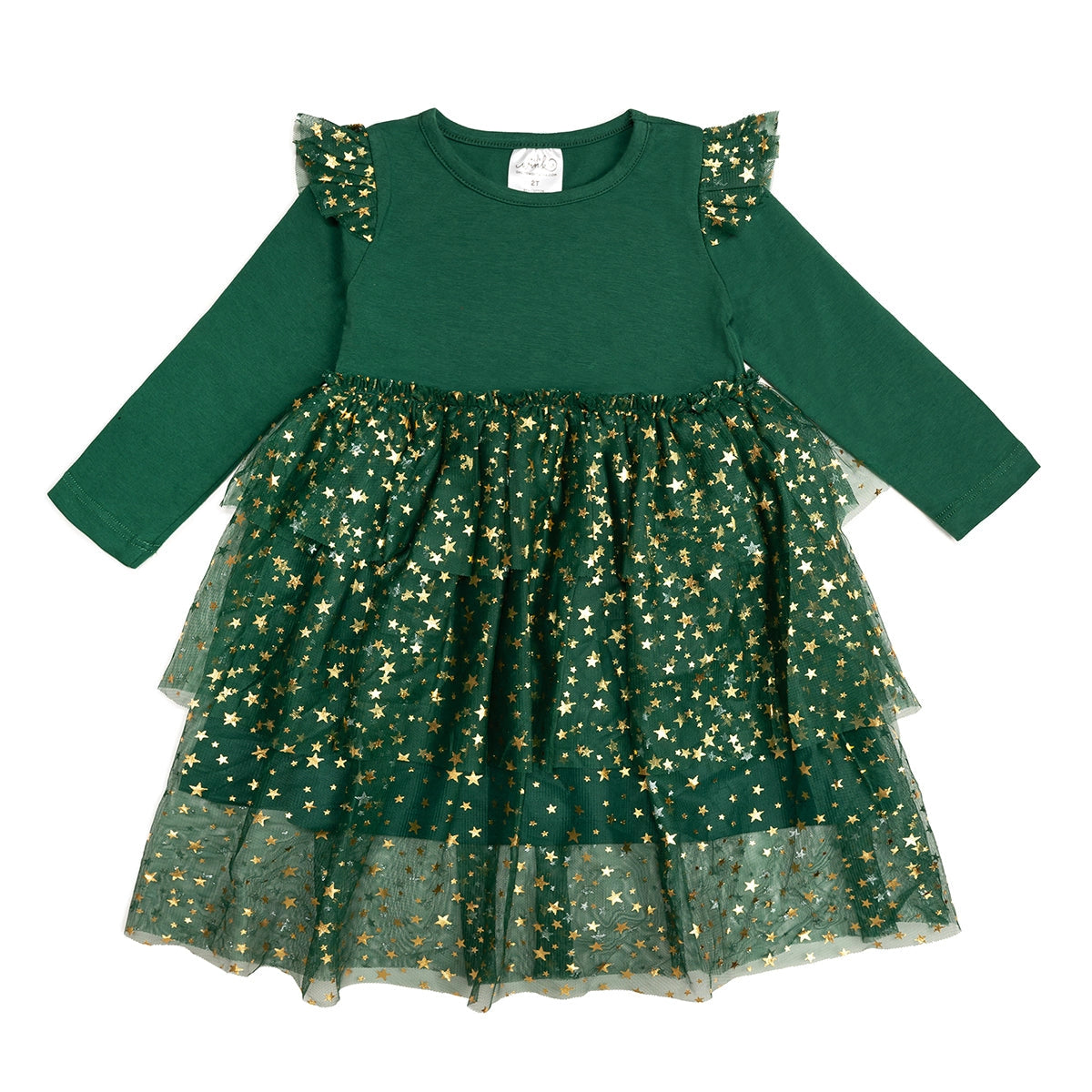 Sweet Wink girls shimmer long sleeve tutu dress