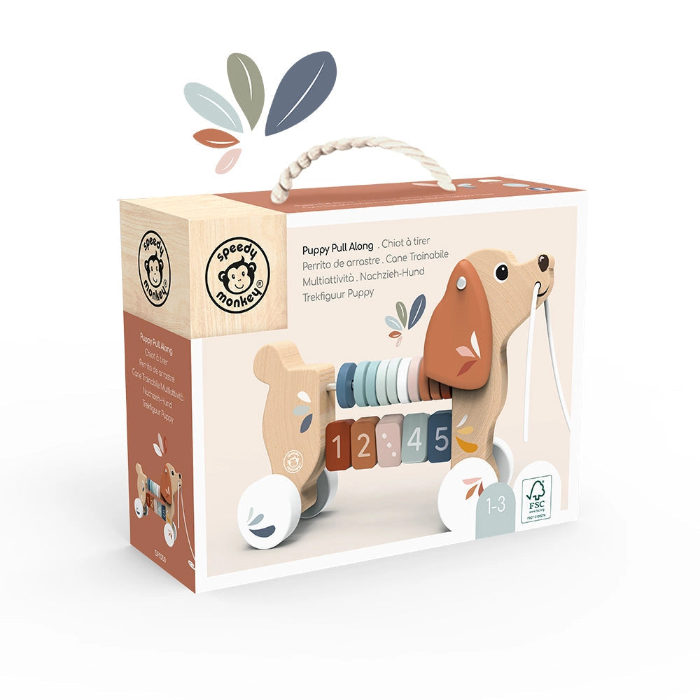 Speedy Monkey puppy pull along