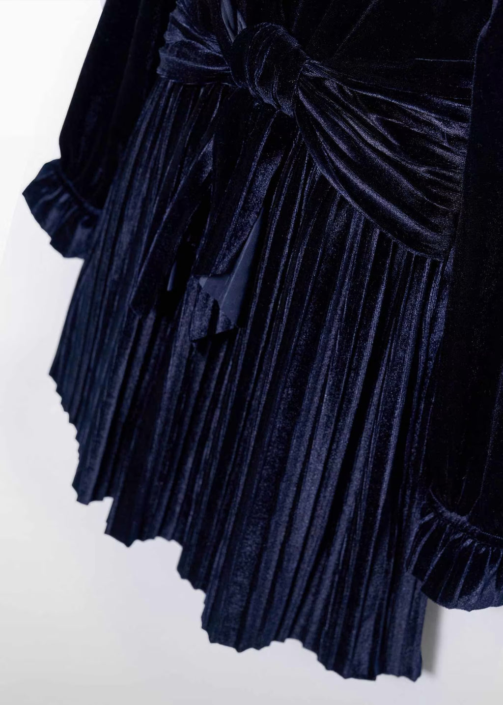 Abel & Lula girls velvet bow dress