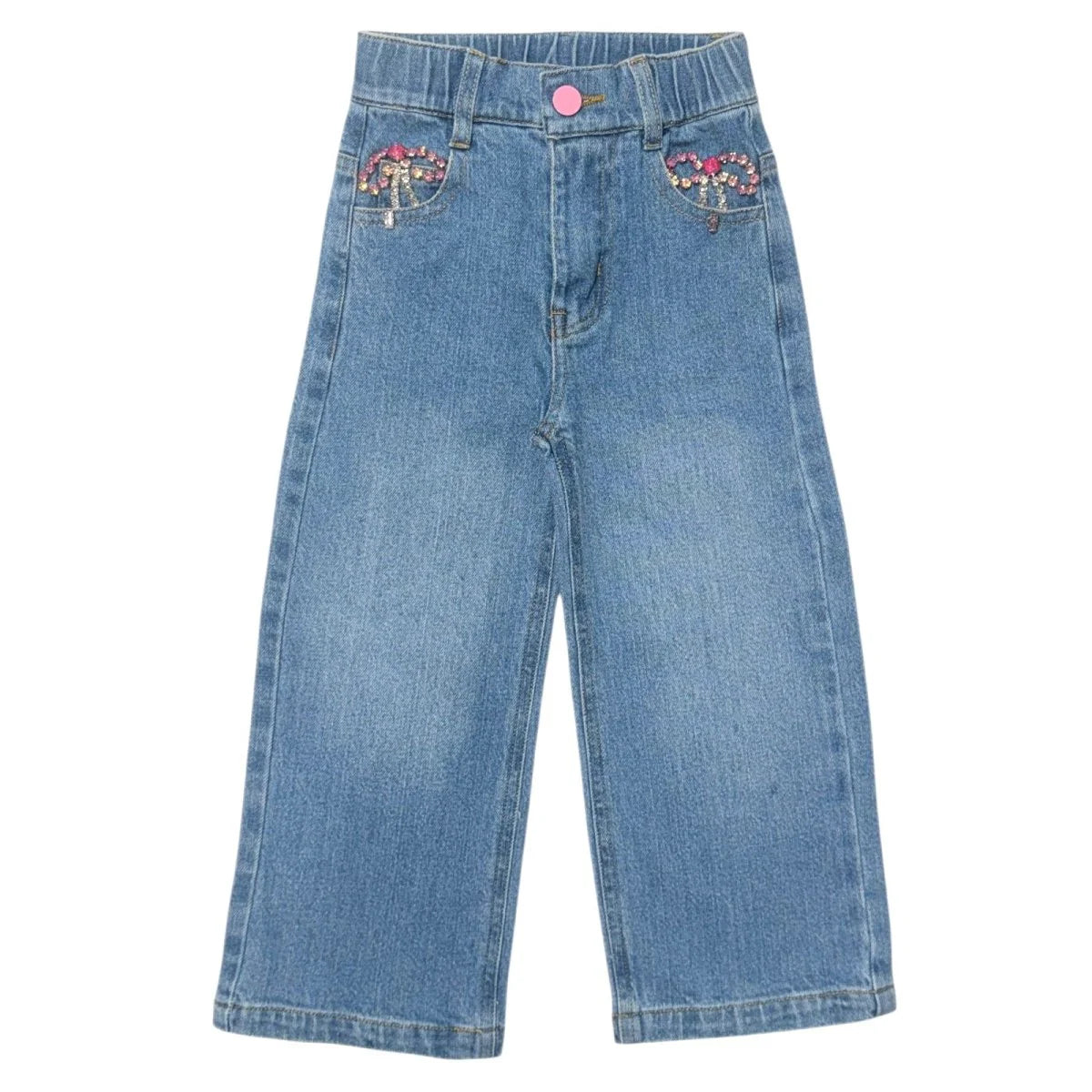 Mini Dreamers girls haley bow denim pants