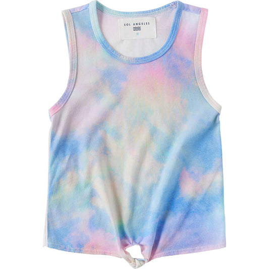 Sol Angeles girls rainbow cloud knot tank