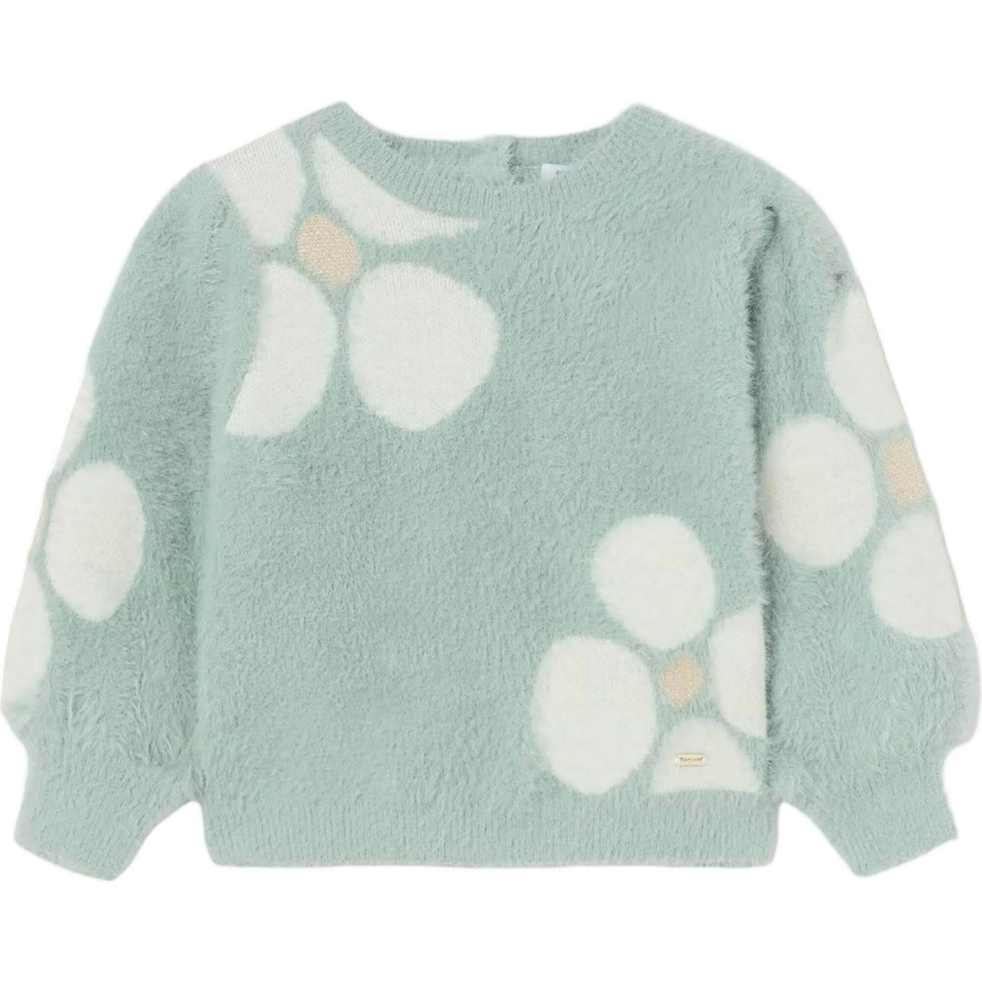 Mayoral infant girl daisy patterned fuzzy sweater