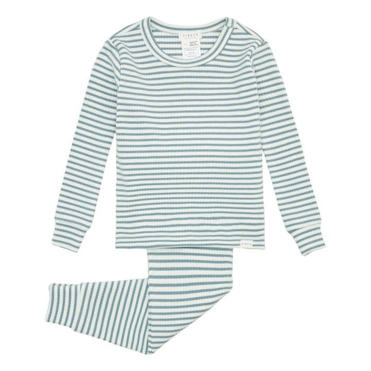 Petit Lem infant & kids stripe ribbed pajamas