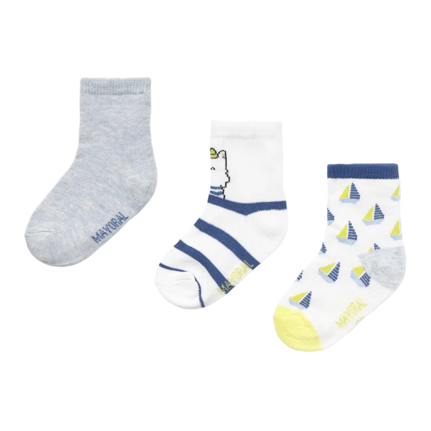 Mayoral infant 3-pack nautical themed socks