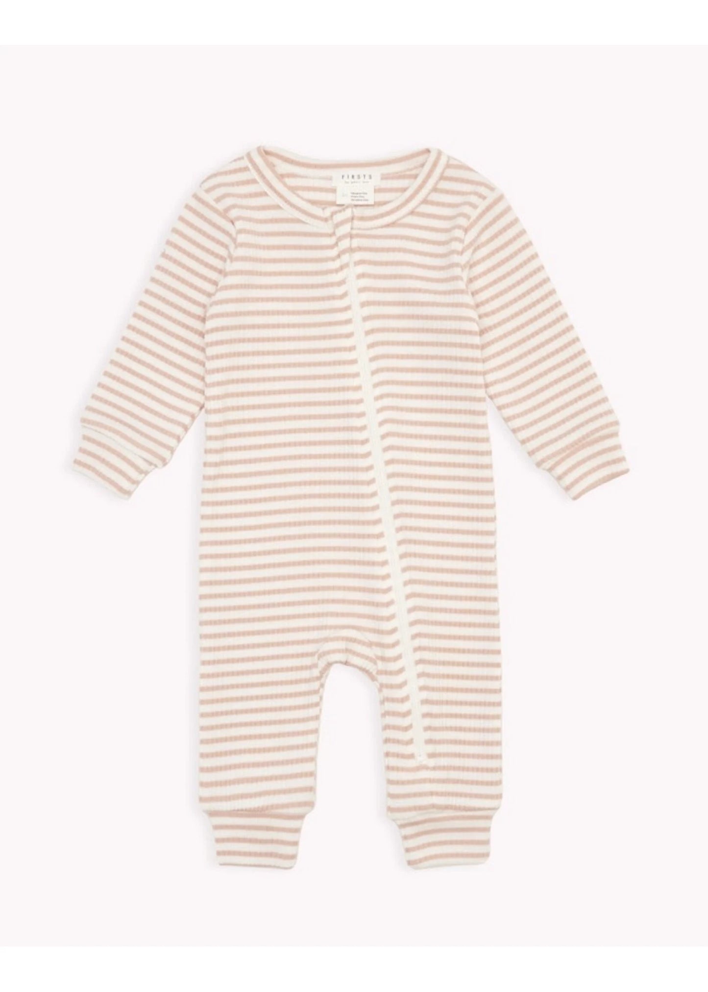 Petit Lem infant striped modal romper