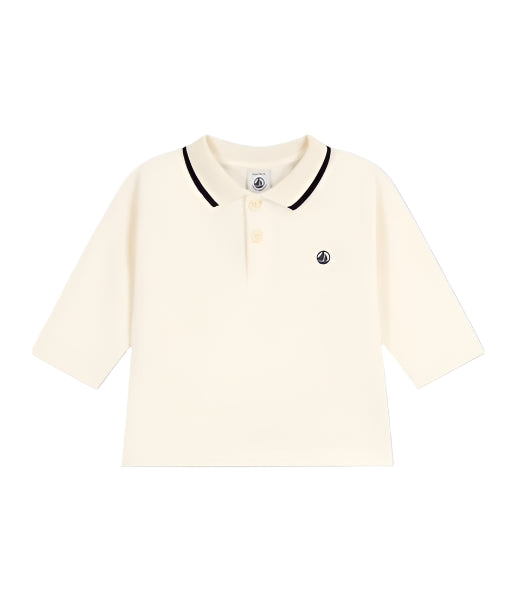 Petit Bateau infant boy long sleeve polo