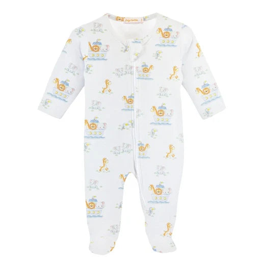 Baby Club Chic infant noah's ark print footie