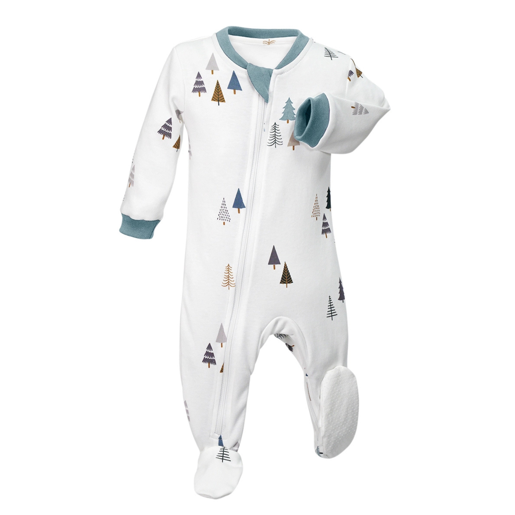 Zippyjamz infant perfectly pine footie