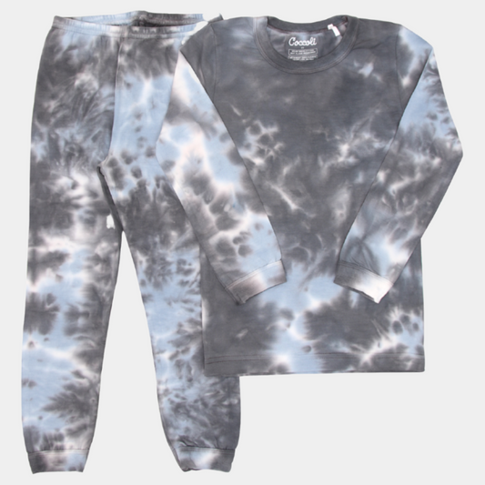 Coccoli kids tie dye print pajamas