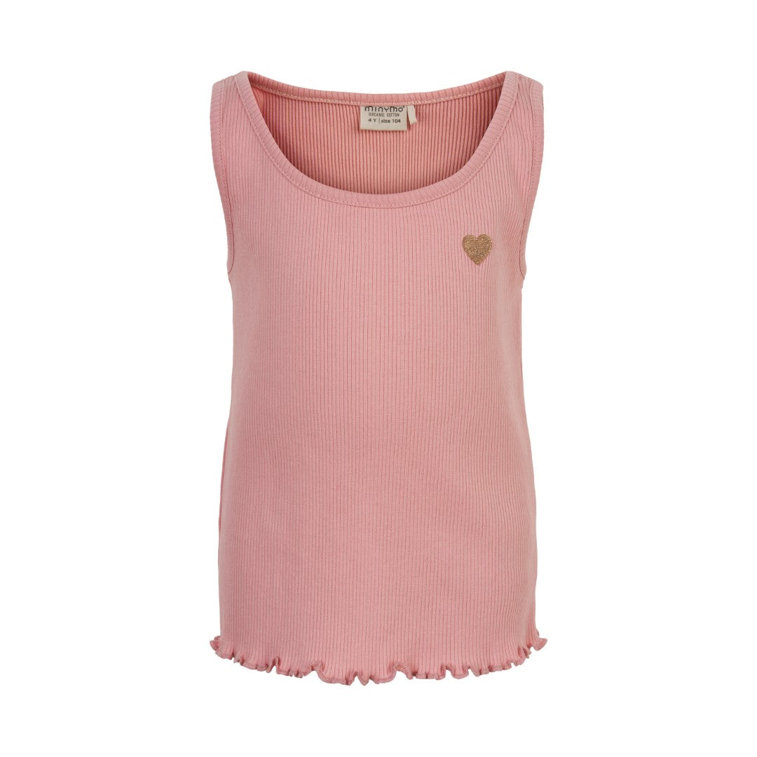 Minymo girls ribbed tank top